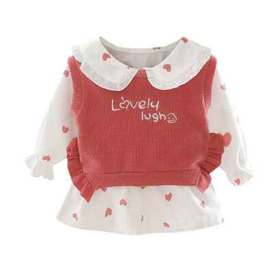 Baby Girls Dress Sets Kids Heart Pattern Dresses Casual Long Flare Sleeve Tutu Sundress With Sweater
Baby Girls Dress Sets Kids Heart Pattern Dresses Casual Long Flare Sleeve Tutu Sundress With Sweater