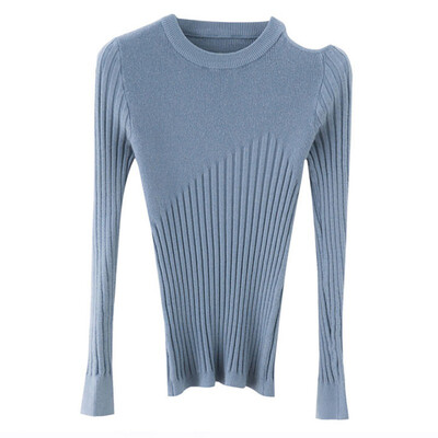 Women Slim Bottom Knit Off-the-shoulders Sweater Autumn Winter Solid Color Slim Long-Sleeved Round Collar Sweater
Women Slim Bottom Knit Off-the-shoulders Sweater Autumn Winter Solid Color Slim Long-Sleeved Round Collar Sweater