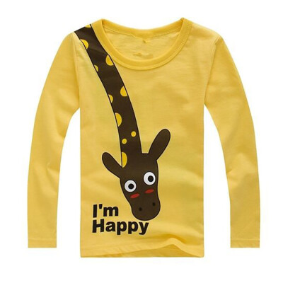 Hot Sale Children Long Sleeve Tops Giraffe Im Happy Kids Boys T-shirt Top Spring Clothing casual baby clothing Tops 2-6Y
Hot Sale Children Long Sleeve Tops Giraffe Im Happy Kids Boys T-shirt Top Spring Clothing casual baby clothing Tops 2-6Y