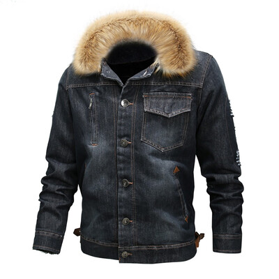 Toponeto Men Fur Neck Autumn Winter Vintage Distressed Demin Jacket Tops Coat Outwear
Toponeto Men Fur Neck Autumn Winter Vintage Distressed Demin Jacket Tops Coat Outwear