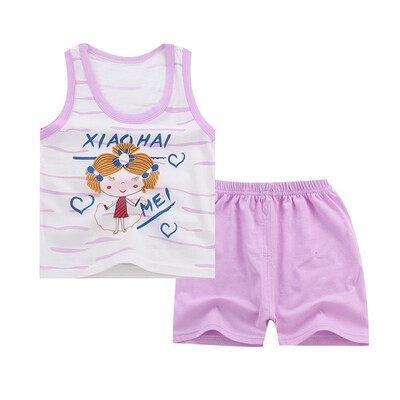 Childrens Summer Clothing Set Cute Vest Suit Boys And Girls Sleeveless Vest Shorts Suit Cartoon Cotton Suit
Childrens Summer Clothing Set Cute Vest Suit Boys And Girls Sleeveless Vest Shorts Suit Cartoon Cotton Suit