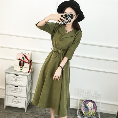 Summer Dresses 2018 New Arrival High Waist Solid Color Half Sleeve Dresses Korean Fashion Dress For Women
Summer Dresses 2018 New Arrival High Waist Solid Color Half Sleeve Dresses Korean Fashion Dress For Women