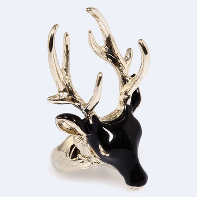 Mens Rings Black Ladies Enamel Rings For Women White Color Animals Deer Cuff Rings Jewellry Christmas Gift
Mens Rings Black Ladies Enamel Rings For Women White Color Animals Deer Cuff Rings Jewellry Christmas Gift