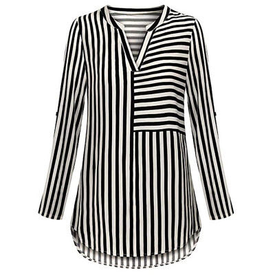 New Spring Autumn Women Blouse V-Neck Long Sleeve Shirts Office Ladies Tops Casual Striped blusas femininas Plus Size
New Spring Autumn Women Blouse V-Neck Long Sleeve Shirts Office Ladies Tops Casual Striped blusas femininas Plus Size