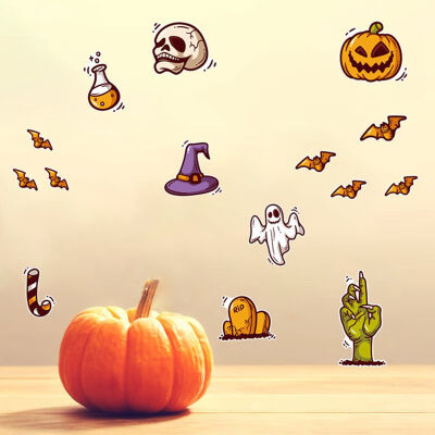 Cartoon Cute Halloween Wall Sticker Waterproof Self-Adhesive PVC Decals Home Decorations Skull Pumpkin Bat
Cartoon Cute Halloween Wall Sticker Waterproof Self-Adhesive PVC Decals Home Decorations Skull Pumpkin Bat