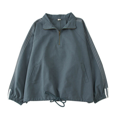New Korean Wind Spring Autumn Loose Sport Retro Drawstring Half Zipper Solid Color Long Sleeve Trench Coat Women ropa mujer
New Korean Wind Spring Autumn Loose Sport Retro Drawstring Half Zipper Solid Color Long Sleeve Trench Coat Women ropa mujer