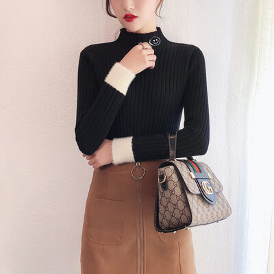 Half-high collar sweater bottoming knit slim slimming long-sleeved womens sweater ladies slim knit cotton top
Half-high collar sweater bottoming knit slim slimming long-sleeved womens sweater ladies slim knit cotton top