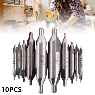 10pcs HSS Combined Center Drills Bits Set 60 Degree Countersink Tool Kit High Speed
10pcs HSS Combined Center Drills Bits Set 60 Degree Countersink Tool Kit High Speed