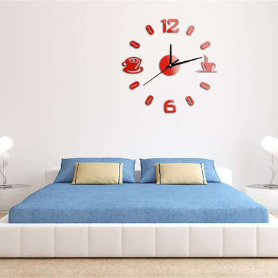 Diy 3D Acrylic Coffee Cup Mirrored Clock Sticker Wall Mirror Decals Removable Home Decoration Wallpaper
Diy 3D Acrylic Coffee Cup Mirrored Clock Sticker Wall Mirror Decals Removable Home Decoration Wallpaper