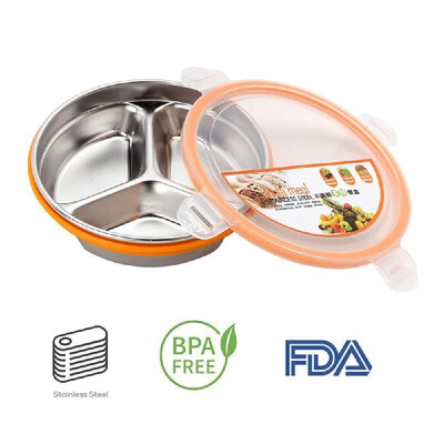 Stainless Steel Bento Lunch Box with Lids 4 Dividers Round Food Storage Containers Meal Prep Containers Food Prep Lunch Box Leak P
Stainless Steel Bento Lunch Box with Lids 4 Dividers Round Food Storage Containers Meal Prep Containers Food Prep Lunch Box Leak P