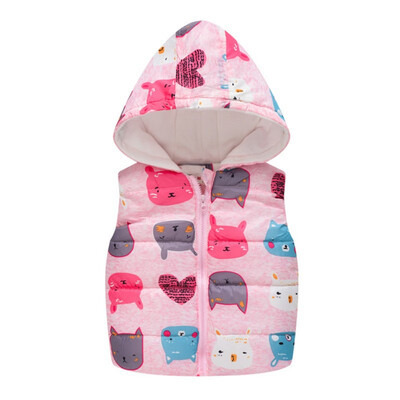 Autumn Winter Warm Kids Vests Girls Cartoon Outerwear Children Sleeveless Hooded Jackets Gilet Baby Cotton Coats 2019
Autumn Winter Warm Kids Vests Girls Cartoon Outerwear Children Sleeveless Hooded Jackets Gilet Baby Cotton Coats 2019