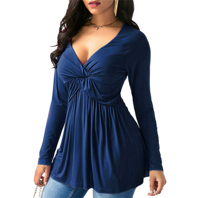 Women Autumn Plus Size Sexy Deep V Neck Long Sleeve Ruffle Solid T Shirt Loose Casual Tops
Women Autumn Plus Size Sexy Deep V Neck Long Sleeve Ruffle Solid T Shirt Loose Casual Tops
