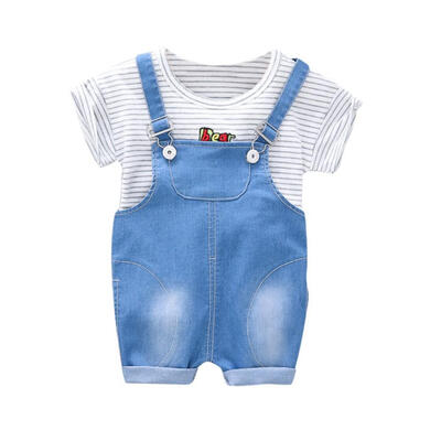 Summer Baby Boys Girl Short Sleeve Stripe Print Tops T-ShirtsStrap Short Pant Casual Outfits Sets 6M-4T
Summer Baby Boys Girl Short Sleeve Stripe Print Tops T-ShirtsStrap Short Pant Casual Outfits Sets 6M-4T