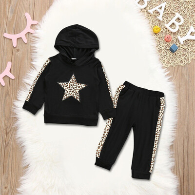 80-120CM Childrens Kids Tracksuit Leopard Hooded Tops Pants Toddler Outfits Clothes Set
80-120CM Childrens Kids Tracksuit Leopard Hooded Tops Pants Toddler Outfits Clothes Set