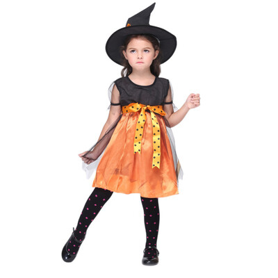 Kids Halloween Cosplay Party Costume Dress Little Girls Cute Little Devil Witch Masquerade Cosplay Dress With Hat
Kids Halloween Cosplay Party Costume Dress Little Girls Cute Little Devil Witch Masquerade Cosplay Dress With Hat