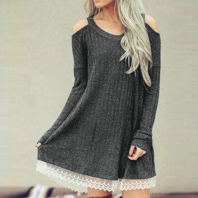 Tailored Women Casual Solid V-Neck Dresses Lace Splice Long Sleeve Cold Shoulder Dresses
Tailored Women Casual Solid V-Neck Dresses Lace Splice Long Sleeve Cold Shoulder Dresses