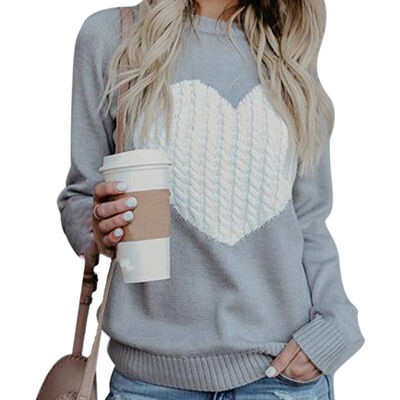 Winter Womens Long-sleeve Love Sweater Knitted Pullover Female Soft Warm Autumn Casual Sweater
Winter Womens Long-sleeve Love Sweater Knitted Pullover Female Soft Warm Autumn Casual Sweater