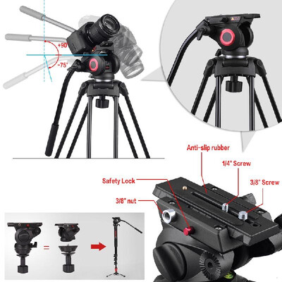 Miliboo MTT601A Professional Photography Aluminum Alloy Tripod Stand 3 Sections with 360° Panorama Fluid Hydraulic Bowl Head Max
Miliboo MTT601A Professional Photography Aluminum Alloy Tripod Stand 3 Sections with 360° Panorama Fluid Hydraulic Bowl Head Max
