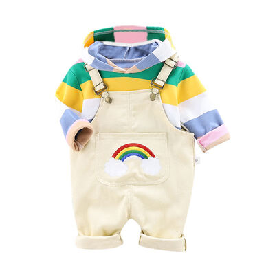 Cute Girls Clothes Autumn Outfits Long Sleeve Striped Hoodie SweatshirtStrap Trousers Casual Sets
Cute Girls Clothes Autumn Outfits Long Sleeve Striped Hoodie SweatshirtStrap Trousers Casual Sets