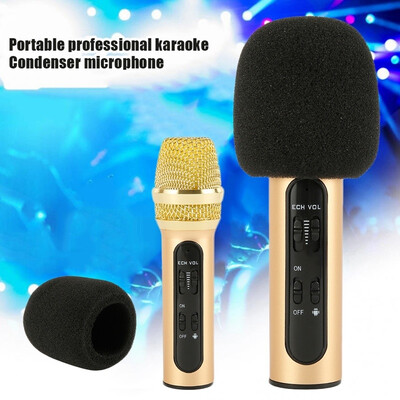 Gold Professional Karaoke Condenser Microphone Live Recording Microfone Portable for Mobile Phone Computer
Gold Professional Karaoke Condenser Microphone Live Recording Microfone Portable for Mobile Phone Computer
