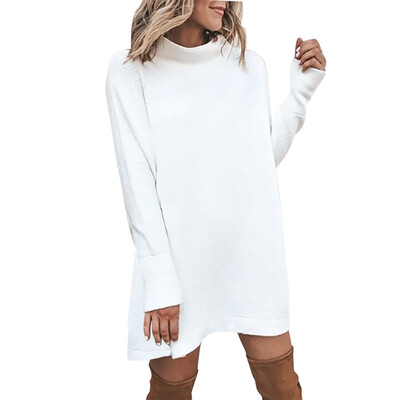 Women Autumn Stylish Solid Color High Collar Long Sleeve Loose High Collar Elegant Sweater Dress
Women Autumn Stylish Solid Color High Collar Long Sleeve Loose High Collar Elegant Sweater Dress