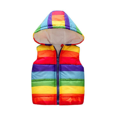 Baby Children Hooded Vest Boys ad Girls Cotton Sleeveless jacket Top Rainbow Striped Vest
Baby Children Hooded Vest Boys ad Girls Cotton Sleeveless jacket Top Rainbow Striped Vest