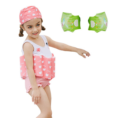 Girl One-Piece Float SwimsuitCapArm Ring Stylish Cute Swimwear With Removable Buoyancy Perfect for Kid Learn to Swim Pink 130cm
Girl One-Piece Float SwimsuitCapArm Ring Stylish Cute Swimwear With Removable Buoyancy Perfect for Kid Learn to Swim Pink 130cm