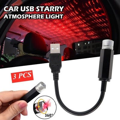 Newest 3Pcs Roof Starry Projector Lamp LED Atmosphere Ambient Star Light USB
Newest 3Pcs Roof Starry Projector Lamp LED Atmosphere Ambient Star Light USB