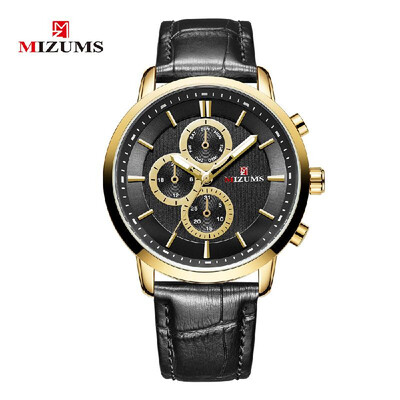MIZUMS Men Fashion Alloy Case Leather Band Watch Business Waterproof Quartz Wrist Watch
MIZUMS Men Fashion Alloy Case Leather Band Watch Business Waterproof Quartz Wrist Watch