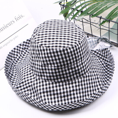 Spring&summer visor Hat fisherman Hat Plaid casual Joker travel large brim folding fashion Hat women
Spring&summer visor Hat fisherman Hat Plaid casual Joker travel large brim folding fashion Hat women