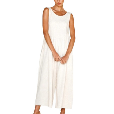 Jumpsuit Womens rompers summer new solid color sleeveless round neck vadim casual simple jumpsuit Combinaison Femme
Jumpsuit Womens rompers summer new solid color sleeveless round neck vadim casual simple jumpsuit Combinaison Femme
