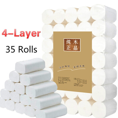 High Quality 4-Layer 35 Rolls of Toilet Paper Bamboo Pulp Color Roll Paper Household Toilet Paper Hand Paper Coreless Roll Pape
High Quality 4-Layer 35 Rolls of Toilet Paper Bamboo Pulp Color Roll Paper Household Toilet Paper Hand Paper Coreless Roll Pape