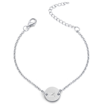 26 English Alphabet Round Silver Bracelet Female Personality Fashion Bracelet Jewelry Hot Gift
26 English Alphabet Round Silver Bracelet Female Personality Fashion Bracelet Jewelry Hot Gift