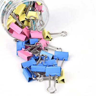 1Pcs 19mm Colorful Metal Binder Clips Paper Clip Office Stationery Binding Supplies Random Color
1Pcs 19mm Colorful Metal Binder Clips Paper Clip Office Stationery Binding Supplies Random Color