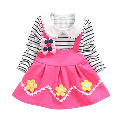 2019 Autumn Baby Girl Dress Kids Girls Floral Striped Pattern Long Sleeve Dress Princess Dresses Baby Girls Clothes
2019 Autumn Baby Girl Dress Kids Girls Floral Striped Pattern Long Sleeve Dress Princess Dresses Baby Girls Clothes