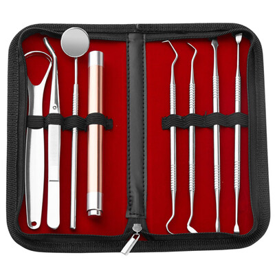 8pcs LED Dental Hygiene Kit Stainless Steel Teeth Tartar Scraper Mouth Mirror Dentists Pick Tool Teeth Scaler Home Use Tools
8pcs LED Dental Hygiene Kit Stainless Steel Teeth Tartar Scraper Mouth Mirror Dentists Pick Tool Teeth Scaler Home Use Tools
