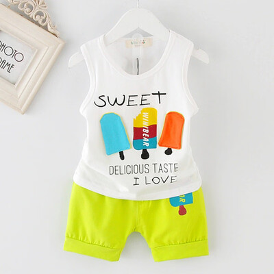 2PcsSet Summer Baby Boys Sleeveless Cartoon Letter Print Tops Blouse VestShorts Casual Outfits Sets
2PcsSet Summer Baby Boys Sleeveless Cartoon Letter Print Tops Blouse VestShorts Casual Outfits Sets