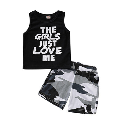 Newborn Baby Boy Clothes Letter Print Blouse T-shirt Tops Camouflage Shorts 2PCS Outfits Newborn Baby Clothes 0-4Y
Newborn Baby Boy Clothes Letter Print Blouse T-shirt Tops Camouflage Shorts 2PCS Outfits Newborn Baby Clothes 0-4Y
