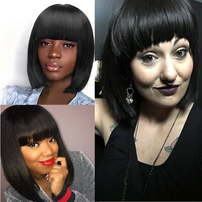 Gobestart Short Bob Hair Wigs 30cm Straight with Flat Bangs Synthetic Colorful Party Wig
Gobestart Short Bob Hair Wigs 30cm Straight with Flat Bangs Synthetic Colorful Party Wig