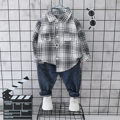 Children Summer Cartoon Plaid Printed Long Sleeve T-shirt Lapel Casual TopsDenim Pants
Children Summer Cartoon Plaid Printed Long Sleeve T-shirt Lapel Casual TopsDenim Pants