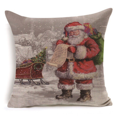 Christmas Decorative Pillowcases Linen Square Throw Cushion Cover Single-sided Printed For Home Office Sofa Car
Christmas Decorative Pillowcases Linen Square Throw Cushion Cover Single-sided Printed For Home Office Sofa Car