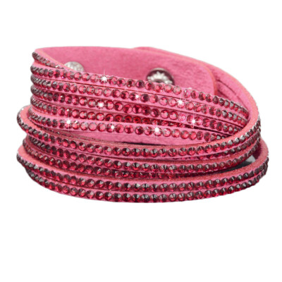 Personality Solid Drill Colourful Rhinestone Multi-Layer Leather Rope Manual Bracelet Unisex Pair Jewellery
Personality Solid Drill Colourful Rhinestone Multi-Layer Leather Rope Manual Bracelet Unisex Pair Jewellery