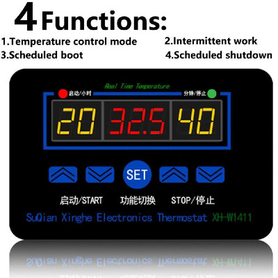 XH-W1411 digital thermostat three display multi-function temperature controller temperature control switch
XH-W1411 digital thermostat three display multi-function temperature controller temperature control switch