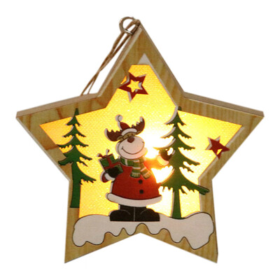 Pentagram New Year Wooden Luminous Pendant Wood Christmas Tree Ornament Hanging Pendants Gifts Christmas Decorations for Home
Pentagram New Year Wooden Luminous Pendant Wood Christmas Tree Ornament Hanging Pendants Gifts Christmas Decorations for Home