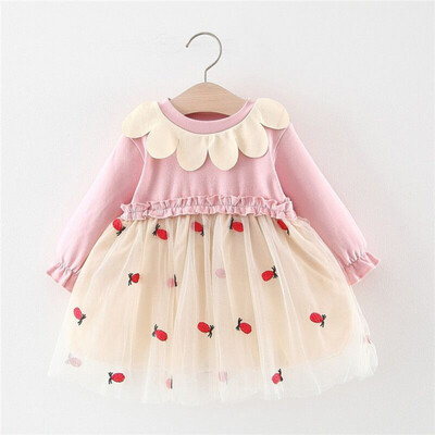 Autumn Casual Baby Girls Clothes Dress 0-4T Long Sleeve Pneapple Pattern Patchwork Mesh Dress Kids Dresses
Autumn Casual Baby Girls Clothes Dress 0-4T Long Sleeve Pneapple Pattern Patchwork Mesh Dress Kids Dresses