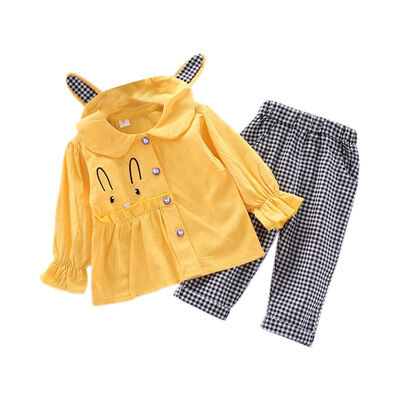 Autumn Baby Girl clothes 2pcs outfits Cartoon Rabbit Design Long Sleeve Coat TopsPlaid Pants Cute Kids clothes Set
Autumn Baby Girl clothes 2pcs outfits Cartoon Rabbit Design Long Sleeve Coat TopsPlaid Pants Cute Kids clothes Set
