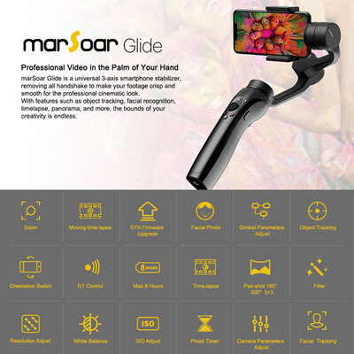 Emax MarSoar Glide 3-Axis Handheld Gimbal Stabilizer for RC FPV iPhone X 8 Plus 7 6 SE Samsung Galaxy S9 8 7 Festival Gift
Emax MarSoar Glide 3-Axis Handheld Gimbal Stabilizer for RC FPV iPhone X 8 Plus 7 6 SE Samsung Galaxy S9 8 7 Festival Gift