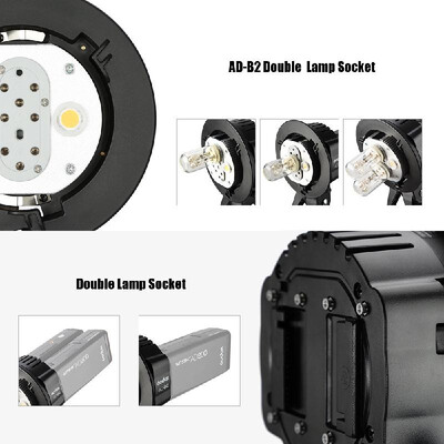 Godox WITSTRO AD-B2 AD200 Dual Power Flash Head Bowens Mount Double Tube Light Head Bracket for AD200 Portable Flash Speedlite
Godox WITSTRO AD-B2 AD200 Dual Power Flash Head Bowens Mount Double Tube Light Head Bracket for AD200 Portable Flash Speedlite