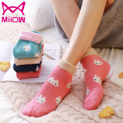 Cat people MiiOW 5 pairs ladies socks women autumn&winter thickening warm rabbit wool socks solid color stripes in the tube female socks uniform 
Cat people MiiOW 5 pairs ladies socks women autumn&winter thickening warm rabbit wool socks solid color stripes in the tube female socks uniform