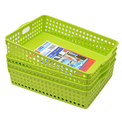 JEKO&JEKO Plastic Storage Basket 4 Pack Snacks File Storage Basket Desktop Shelf Finishing Basket Large Baina Basket Blue SWB-5215
JEKO&JEKO Plastic Storage Basket 4 Pack Snacks File Storage Basket Desktop Shelf Finishing Basket Large Baina Basket Blue SWB-5215